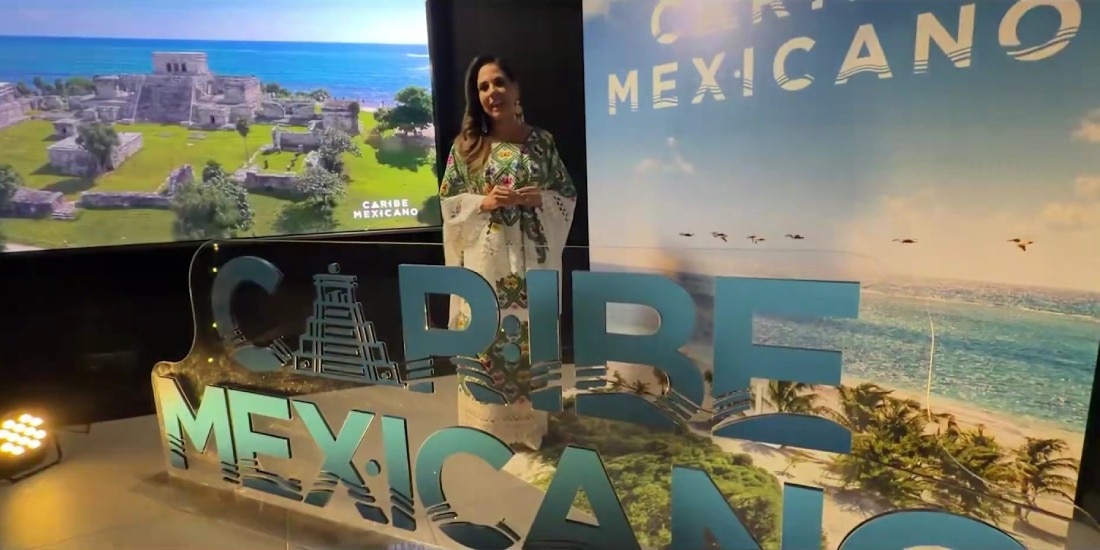 Mara Lezama presenta la campaña turística ‘Caribe Mexicano. La capital mundial de las vacaciones’.
