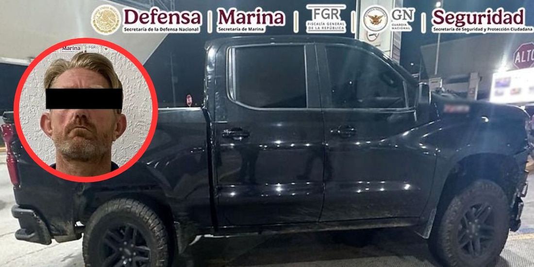 En el Puente Internacional “El Chaparral” en Tijuana, autoridades mexicanas detuvieron a Scott Harvey Daniel Lee Thompson, un estadounidense de 41 años, cuando intentaba ingresar al país con un arsenal.