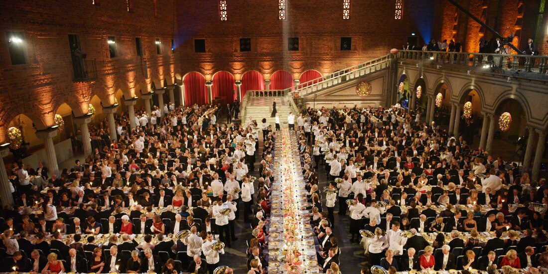 Vista de uno de los tradicionales banquetes de los Nobel.