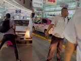 Taxista casi atropella a perrito y golpea al dueño del lomito por reclamarle