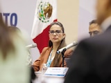 La gobernadora Libia Dennise García, ayer, en la sexta sesión del Consejo Estatal de Seguridad Pública.