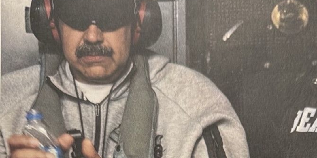 Nicolás Maduro a bordo del buque militar estadounidense USS Iwo Jima.