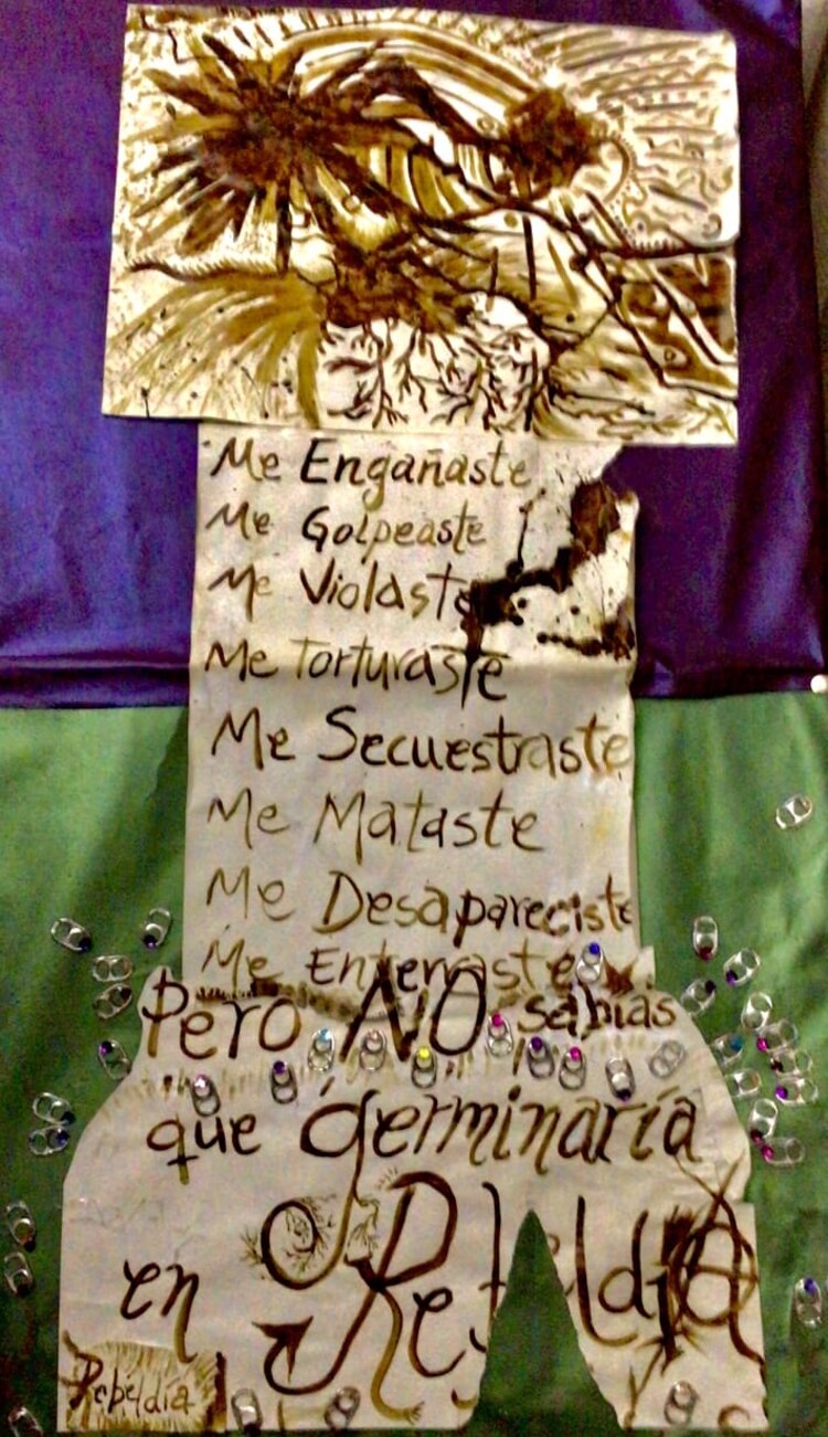 Instalación "Me arrancaron la vida", de Trixia Lara