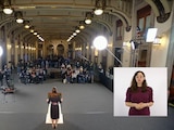 Claudia Sheinbaum este viernes en Palacio Nacional.