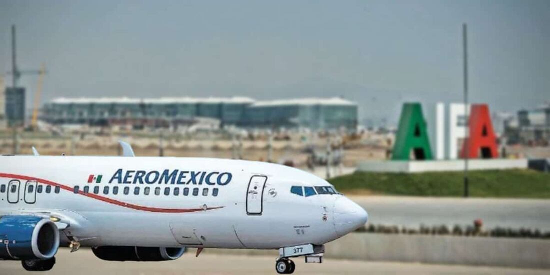 Vuelo de Aeroméxico, desde el AIFA.