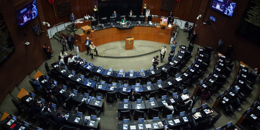 Sesión ordinaria en la Cámara de Senadores.