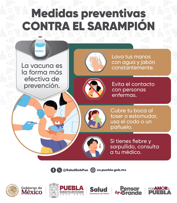 Medidas de prevención contra el sarampión