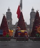 Decoraciones navideñas en el Zócalo capitalino.