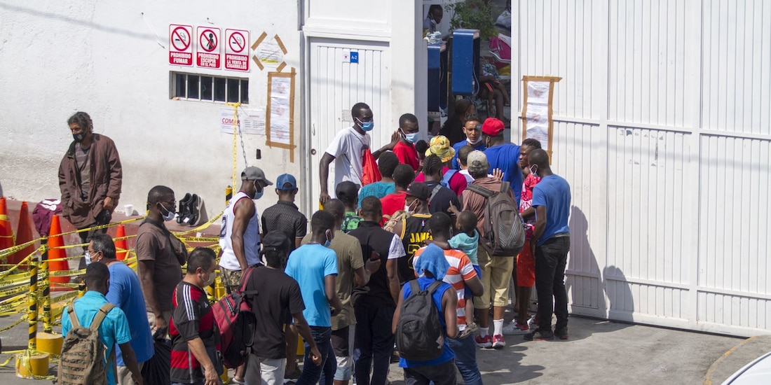 Migrantes en México que buscan avanzar hacia la frontera con Estados Unidos.