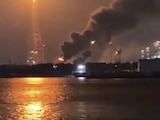 Reportan supuesto incendio en la refinería Olmeca, en Dos Bocas, Tabasco.