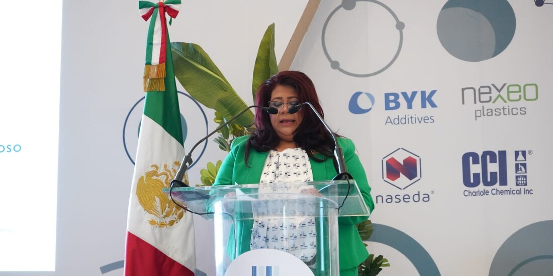 Marlene Fragoso Guillén, presidenta de la ANIPAC, destaca la importancia del plástico en el desarrollo sostenible y la economía circular.