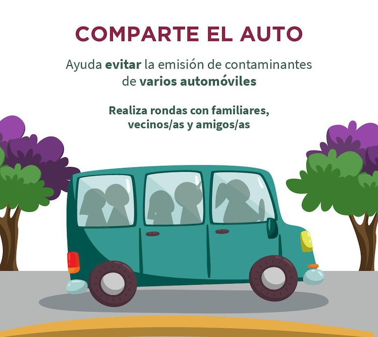 Las autoridades recomiendan compartir el auto.