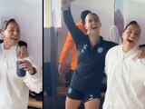 Nailea Vidrio cantó uno de los temas de Grupo Firme en compañía de la goleadora Charlyn Corral.