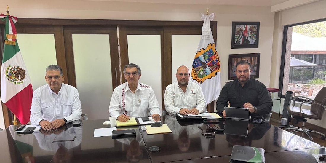 Gobernador Américo Villarreal coordina seguridad ante hechos en Jalisco.