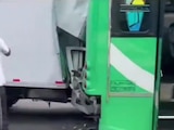 Se registra fuerte accidente en la Calzada Ignacio Zaragoza.