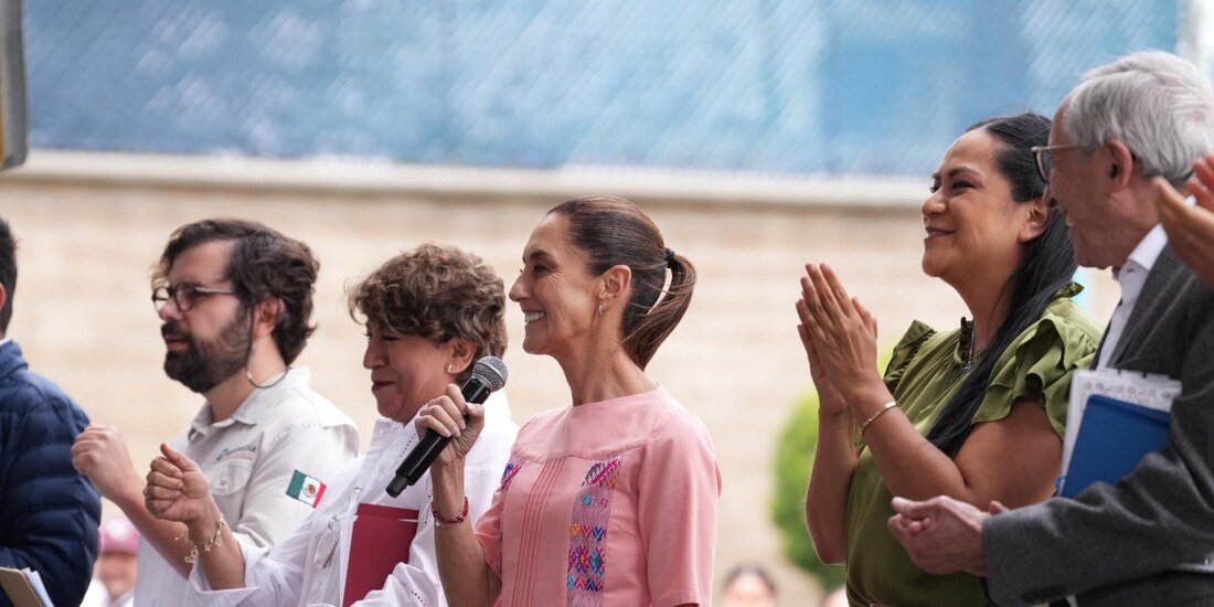 La Presidenta y la gobernadora, ayer, en Ixtapaluca.