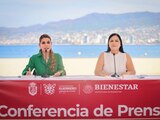 Evelyn Salgado, gobernadora de Guerrero, y Ariadna Montiel, secretaria del Bienestar Federal.