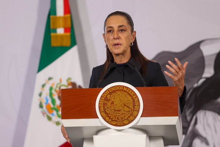 Presidenta Claudia Sheinbaum Pardo, en su conferencia de prensa matutina.