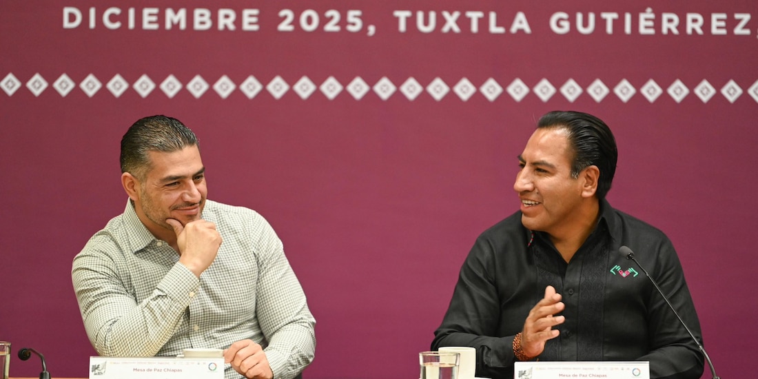 El gobernador Eduardo Ramírez y el secretario de Seguridad y Protección Ciudadana del Gobierno de México, Omar García Harfuch.