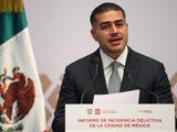 El titular de la Secretaría de Seguridad Ciudadana, Omar García Harfuch, durante la presentación del Informe de Evaluación de Incidencia Delictiva en la capital, ayer.