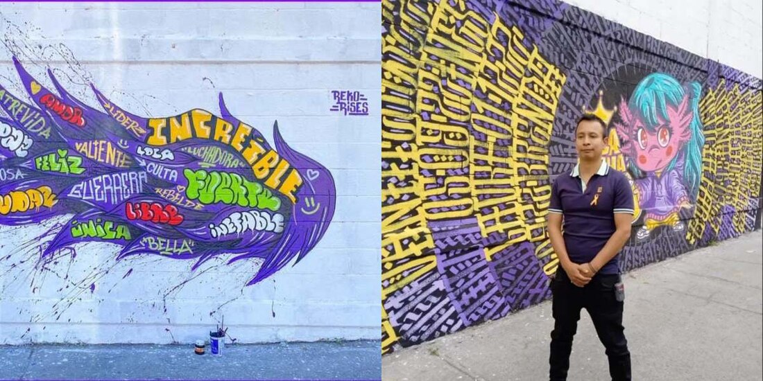 Con murales, rinden homenaje a las mujeres víctimas de violencia en Álvaro Obregón.