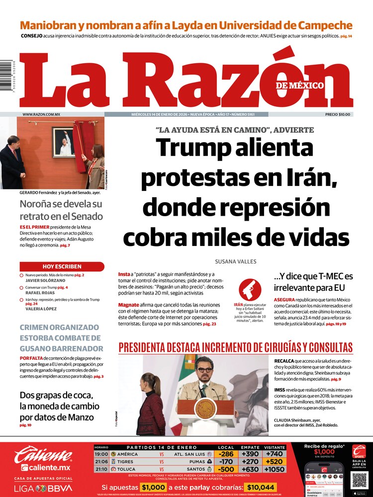 La Razón 14 enero 2026