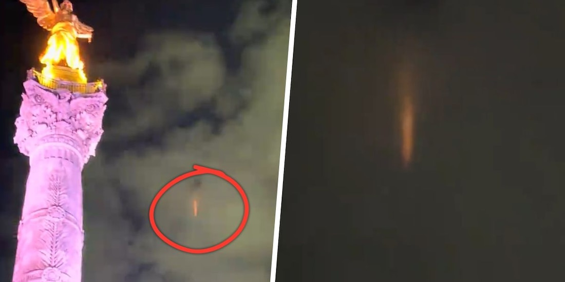 Captan extrañas luces en CDMX, frente al Ángel de la Independencia; ¿son ovnis?