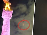 Captan extrañas luces en CDMX, frente al Ángel de la Independencia; ¿son ovnis?