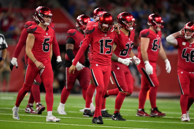 Los Houston Texans en el duelo ante los Detroit Lions en la NFL