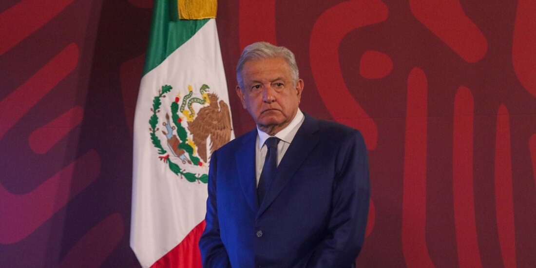 Presidente de México Andes Manuel López Obrador durante la conferencia de prensa matutina