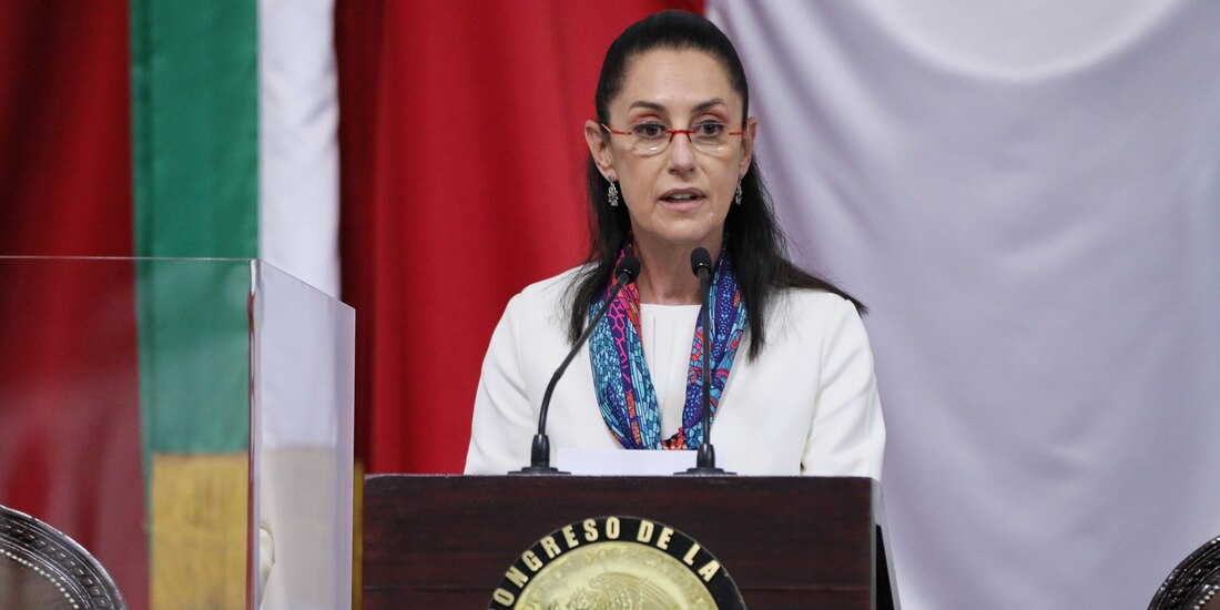 Claudia Sheinbaum en el Congreso de CDMX este viernes 17 de septiembre.