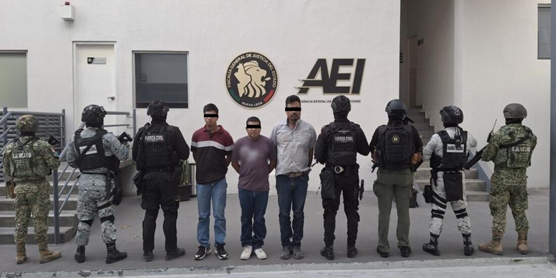 Arresto de presuntos delincuentes en NL.