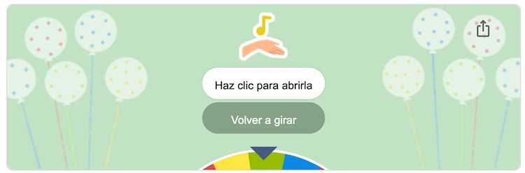Google birthday surprise spinner
