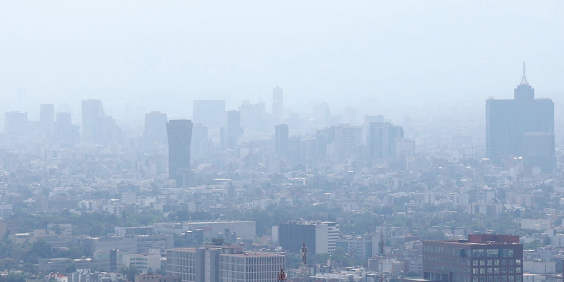 Concentración de ozono registrada ayer en la Ciudad de México.