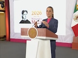Claudia Sheinbau, Presidenta de México, este lunes en Palacio Nacional.