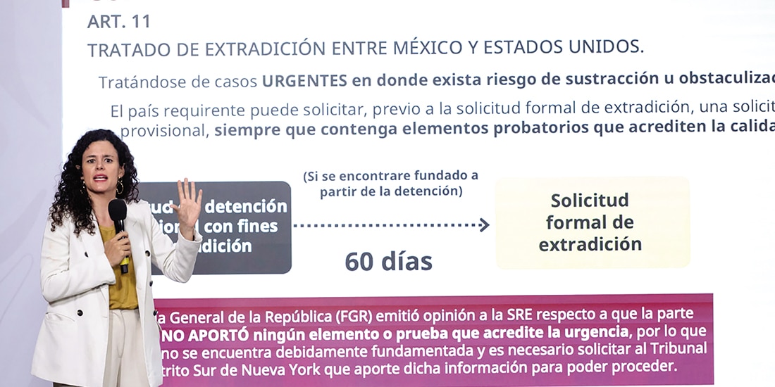 Luisa maría Alcalde, ayer, al explicar la solicitud de EU.