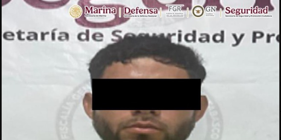 Imagen del detenido por parte de autoridades federales.