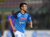 Hirving "Chucky" Lozano durante el partido amistoso entre Napoli y Adana Demirspor.