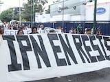 Estudiantes del Instituto Politécnico Nacional (IPN) durante marcha en imagen de archivo