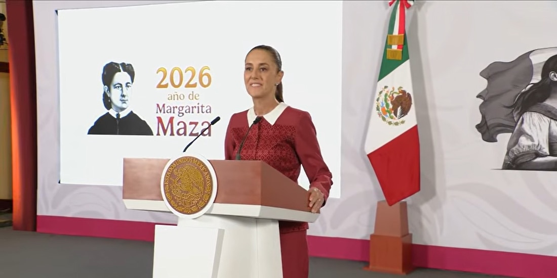 La Presidenta de México en conferencia de prensa este martes 2 de junio del 2026.