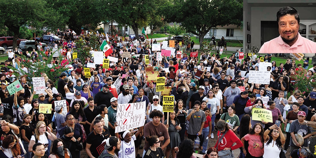 Decenas de perdonas participaron ayer en una vigilia en Houston, Texas, para exigir justicia por Lorenzo Salgado (en el recuadro, en imagen de archivo).