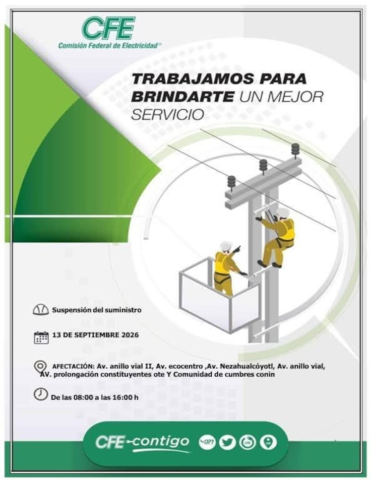 Apagón eléctrico CFE Querétaro