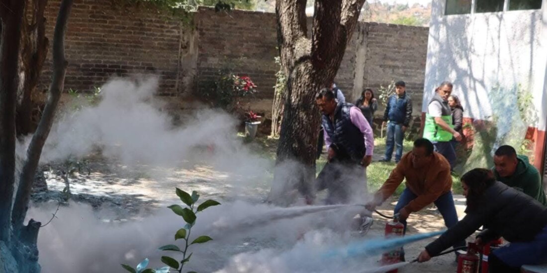 La SGIRPC, durante una capacitación en el Centro Cultural CALMECAC, el sábado.