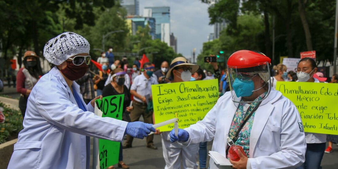 Personal médico protesta sobre Reforma