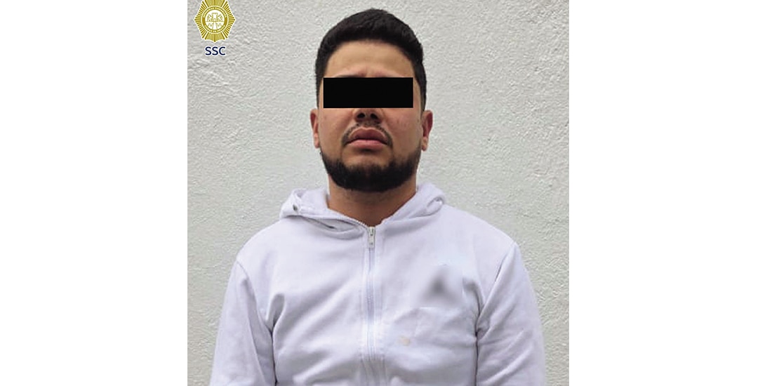Juan Manuel “N” luego de ser detenido por las autoridades capitalinas.