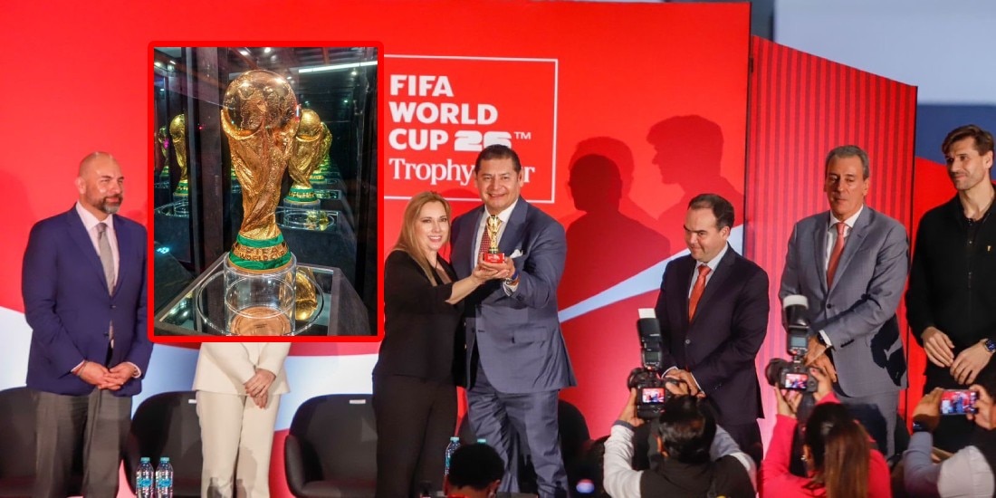 Puebla recibe la Copa del Mundo.