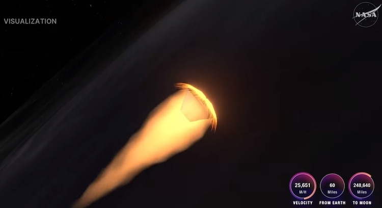 Así ingresó la nave Orion de Artemis II a la Tierra.