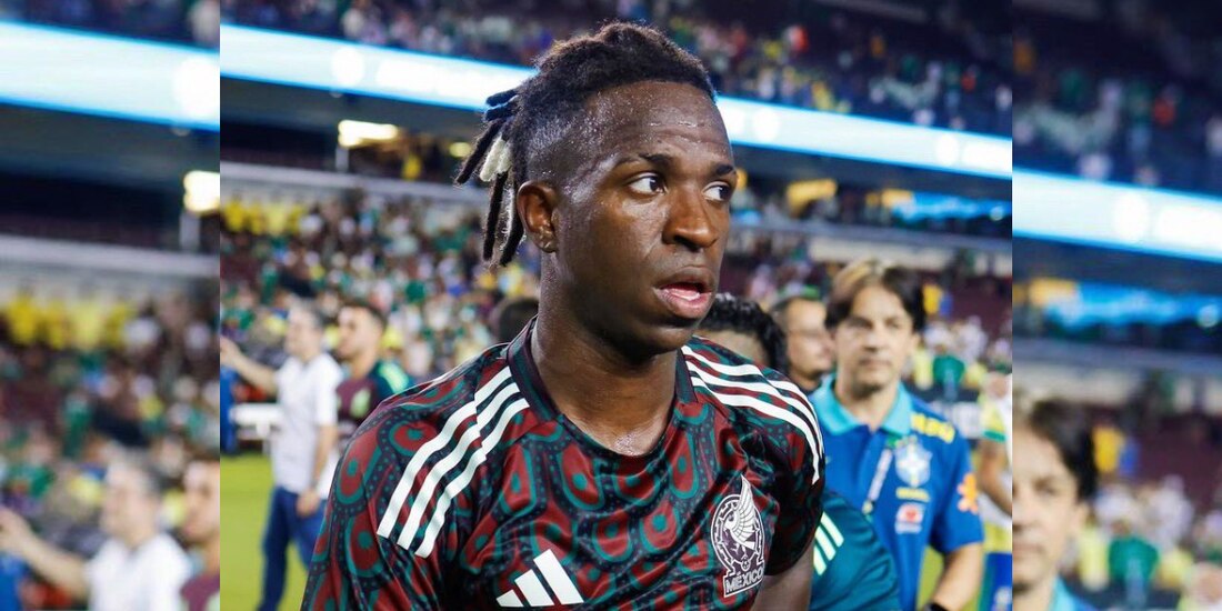 Vinicius Jr. porta con orgullo la playera de la Selección Mexicana