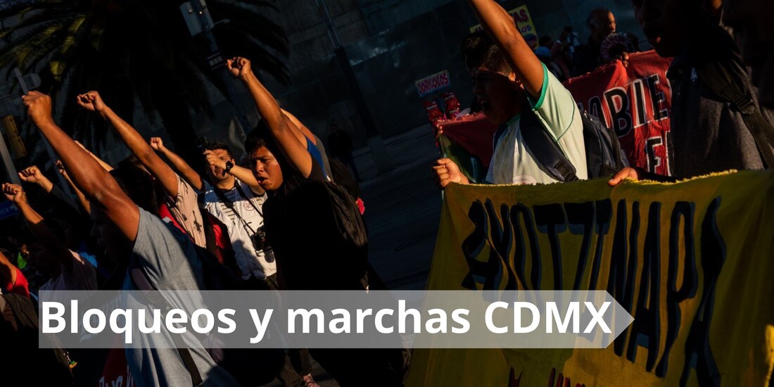 Este martes 5 de marzo, diversas marchas y bloqueos viales se realizarán en la CDMX.