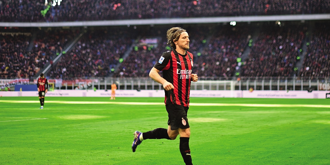 Luka Modric, el fin de semana pasado en un duelo del Milan.